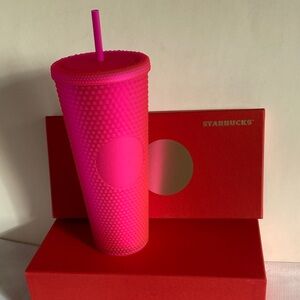Starbucks Neon Pink Textured Tumbler